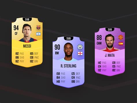 Player card .